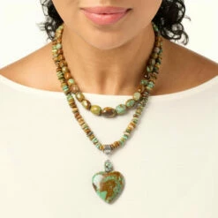 Wholesale ❤️ Mine Finds By Jay King Jay King Multicolor Turquoise Heart Pendant With 2 Beaded Necklaces ⭐ -Deals Mine Store unnamed file 2
