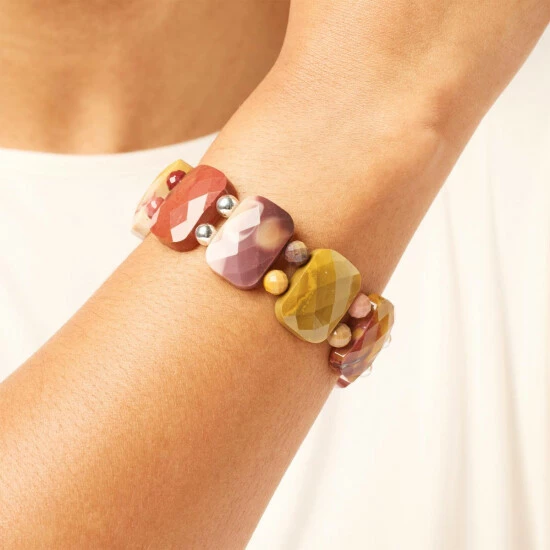 New โ๏ธ Mine Finds By Jay King Jay King Multicolor Mookaite Bead Stretch Bracelet ๐ 2 New โ๏ธ Mine Finds By Jay King Jay King Multicolor Mookaite Bead Stretch Bracelet ๐ - Image 2