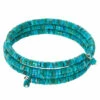 Cheap ✔️ Mine Finds By Jay King Jay King Andean Blue Turquoise Heishi Bead Coil Wrap Bracelet 🤩