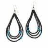 Coupon 🎉 Mine Finds By Jay King Jay King Black Spinel And Turquoise Bead 3-Loop Earrings ✔️