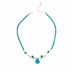 Best deal โจ Mine Finds By Jay King Jay King Sterling Silver Sonoran Blue Turquoise Beaded Drop Necklace ๐