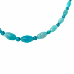 Best Sale 🎁 Mine Finds By Jay King Jay King Sterling Silver Amazonite And Turquoise Beaded Necklace 🌟