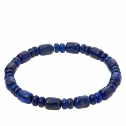 Promo 🔔 Mine Finds By Jay King Jay King Sterling Silver Lapis Bead Stretch Bracelet 😀