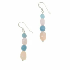 Best Pirce 😉 Mine Finds By Jay King Jay King Sterling Silver Aquamarine And Morganite Bead Drop Earrings 🔥