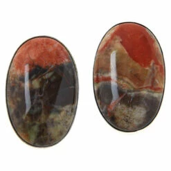 Top 10 🥰 Mine Finds By Jay King Jay King Sterling Silver Multi-Color Red Cinnabar Stone Earrings 🛒