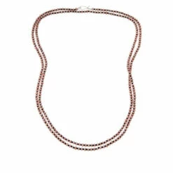 Promo ❤️ Mine Finds By Jay King Jay King 60" Black Spinel And Rhodochrosite Beaded Necklace ⌛