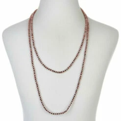 Promo ❤️ Mine Finds By Jay King Jay King 60" Black Spinel And Rhodochrosite Beaded Necklace ⌛ -Deals Mine Store unnamed file 2062