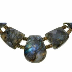 Hot Sale 🔔 Mine Finds By Jay King Jay King Sterling Silver Gray Labradorite Bib-Style Necklace 😍 -Deals Mine Store unnamed file 211