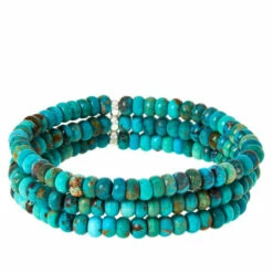 Brand new 🔥 Mine Finds By Jay King Jay King Hubei Turquoise Bead 3-Strand Stretch Bracelet ✨