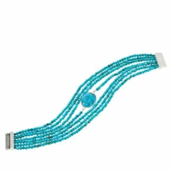 Brand new 👏 Mine Finds By Jay King Jay King Gemstone Sterling Silver 7-Strand Layered Magnetic Bracelet Lapis 🔔 -Deals Mine Store unnamed file 230