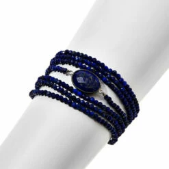 Brand new 👏 Mine Finds By Jay King Jay King Gemstone Sterling Silver 7-Strand Layered Magnetic Bracelet Lapis 🔔 -Deals Mine Store unnamed file 231