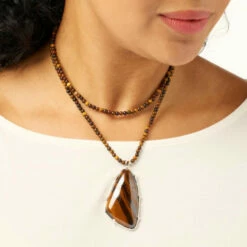 Best Sale ✨ Mine Finds By Jay King Jay King Desert Sunset Jasper Pendant With 36" Bead Necklace ⌛ -Deals Mine Store unnamed file 24