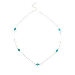 Best deal ๐ฏ Mine Finds By Jay King Jay King Sterling Silver Turquoise Station 24" Chain Necklace ๐
