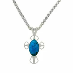 Flash Sale 🥰 Mine Finds By Jay King Jay King Sonoran Blue Turquoise Cross Pendant With Chain 🛒