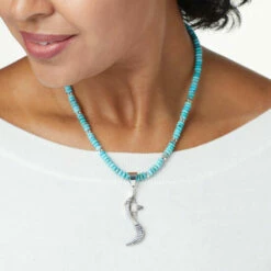 Hot Sale 👏 Mine Finds By Jay King Jay King Gallery Collection Campitos Turquoise Cross Pendant-Necklace 💯 -Deals Mine Store unnamed file 264