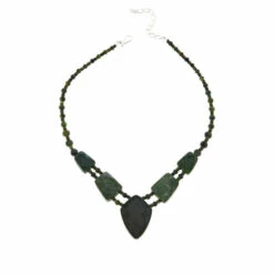 Promo 😀 Mine Finds By Jay King Jay King Sterling Silver Dark Green Nephrite Jade Necklace ✔️