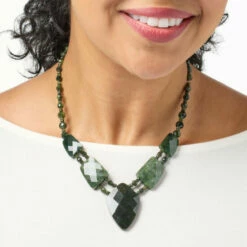 Promo 😀 Mine Finds By Jay King Jay King Sterling Silver Dark Green Nephrite Jade Necklace ✔️ -Deals Mine Store unnamed file 301