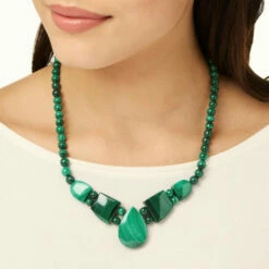 Discount 🎉 Mine Finds By Jay King Jay King Sterling Silver Malachite Necklace 😀 -Deals Mine Store unnamed file 312