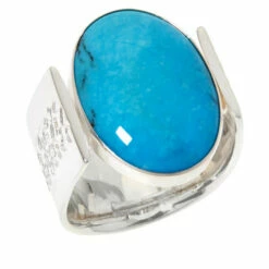 Cheap 🔥 Mine Finds By Jay King Jay King Gallery Collection Sterling Silver Blue Turquoise Oval Ring ✨
