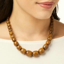Hot Sale 🥰 Mine Finds By Jay King Jay King Sterling Silver Gold Sparkle Stone Graduated Bead Necklace 😉 -Deals Mine Store unnamed file 343