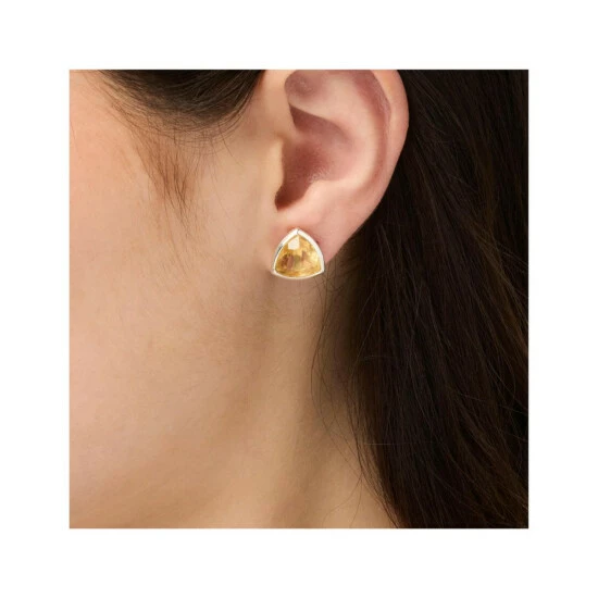 New ๐ฅ Mine Finds By Jay King Jay King Sterling Silver Citrine Triangular Stud Earrings โ๏ธ 2 New ๐ฅ Mine Finds By Jay King Jay King Sterling Silver Citrine Triangular Stud Earrings โ๏ธ - Image 2