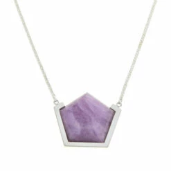 Outlet 😍 Mine Finds By Jay King Jay King Gallery Collection Purple Kunzite Hexagon Drop Necklace 👏