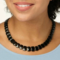 Coupon 🔔 Mine Finds By Jay King Jay King Black Tourmaline And Abalone Shell Reversible Necklace 🥰 -Deals Mine Store unnamed file 400