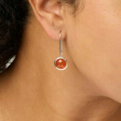 Flash Sale 😉 Mine Finds By Jay King Jay King Sterling Silver Black & Orange Chalcedony Earrings Set 😉 -Deals Mine Store unnamed file 414