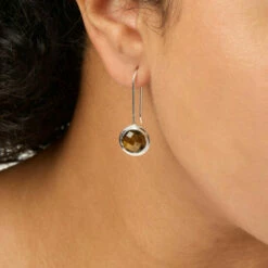 Brand new 🔔 Mine Finds By Jay King Jay King Sterling Silver Tiger's Eye And Amethyst Earrings Set 🤩 -Deals Mine Store unnamed file 417