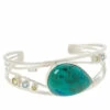 Hot Sale 👍 Mine Finds By Jay King Jay King Gallery Collection Chrysocolla, Peridot & Topaz Cuff Bracelet 😉