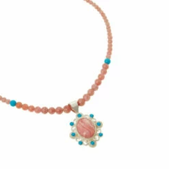 Discount 🧨 Mine Finds By Jay King Jay King Gallery Collection Rhodochrosite & Turquoise Pendant-Necklace ✔️ -Deals Mine Store unnamed file 43