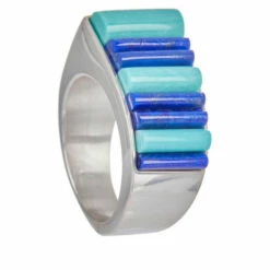 Cheapest 🔥 Mine Finds By Jay King Jay King Gallery Collection Turquoise And Lapis Inlay Ring ✨ -Deals Mine Store unnamed file 430