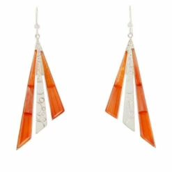 Best Pirce 😀 Mine Finds By Jay King Jay King Sterling Silver Tangerine Chalcedony Drop Earrings ⭐