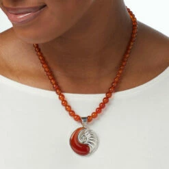 Budget ⭐ Mine Finds By Jay King Jay King Sterling Silver Tangerine Chalcedony Pendant With Necklace 🎉 -Deals Mine Store unnamed file 450