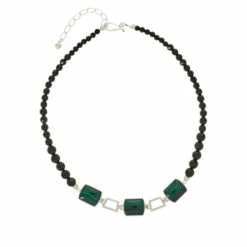 Promo 🔥 Mine Finds By Jay King Jay King Gallery Collection Malachite & Chalcedony Reversible Necklace ✨