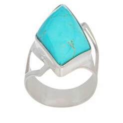 Brand new 🛒 Mine Finds By Jay King Jay King Sterling Silver Turquoise Freeform Ring ❤️ -Deals Mine Store unnamed file 476