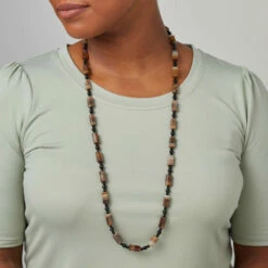 New 🔥 Mine Finds By Jay King Jay King 36" Banded Agate And Black Chalcedony Bead Necklace 🔥 -Deals Mine Store unnamed file 489