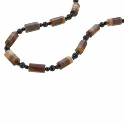 New 🔥 Mine Finds By Jay King Jay King 36" Banded Agate And Black Chalcedony Bead Necklace 🔥 -Deals Mine Store unnamed file 490