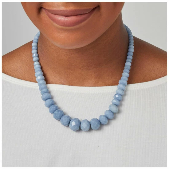 Cheap ๐ Mine Finds By Jay King Jay King Cashmere Blue Anhydrite Graduated Bead Necklace ๐ 2 Cheap ๐ Mine Finds By Jay King Jay King Cashmere Blue Anhydrite Graduated Bead Necklace ๐ - Image 2