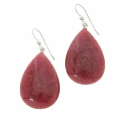 Flash Sale 🔔 Mine Finds By Jay King Jay King Sterling Silver Baroque Rose Rhodonite Pear Drop Earrings ⌛