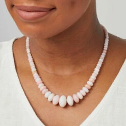 Budget 🌟 Mine Finds By Jay King Jay King Sterling Silver Pink Opal Graduated Bead Necklace ✨ -Deals Mine Store unnamed file 506