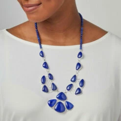 Discount 🥰 Mine Finds By Jay King Jay King Gallery Collection Sterling Silver Freeform Lapis Necklace 🎉 -Deals Mine Store unnamed file 530