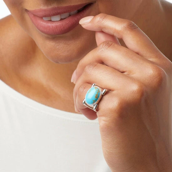 Buy โ Mine Finds By Jay King Jay King Gallery Collection Gold-Color Matrix Turquoise Ring ๐ 2 Buy โ Mine Finds By Jay King Jay King Gallery Collection Gold-Color Matrix Turquoise Ring ๐ - Image 2