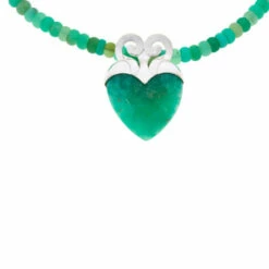 Best reviews of 😉 Mine Finds By Jay King Jay King Sterling Silver Chrysoprase Heart Pendant With Necklace 🛒 -Deals Mine Store unnamed file 547