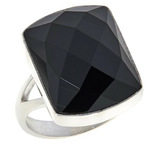 Best Sale ๐ Mine Finds By Jay King Jay King Sterling Silver Black Chalcedony Cushion-Cut Ring ๐ 3 Best Sale ๐ Mine Finds By Jay King Jay King Sterling Silver Black Chalcedony Cushion-Cut Ring ๐ - Image 3