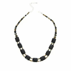 Budget ⌛ Mine Finds By Jay King Jay King Labradorite And Black Chalcedony Reversible Necklace 👏 -Deals Mine Store unnamed file 568