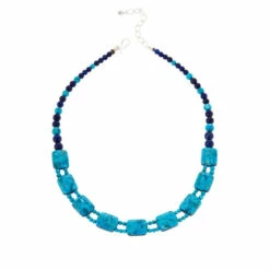 Outlet ❤️ Mine Finds By Jay King Jay King Turquoise Composite And Lapis Reversible Necklace 😍