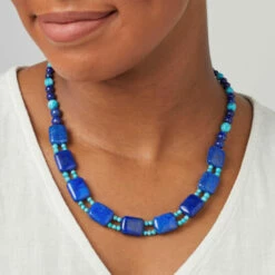 Outlet ❤️ Mine Finds By Jay King Jay King Turquoise Composite And Lapis Reversible Necklace 😍 -Deals Mine Store unnamed file 571