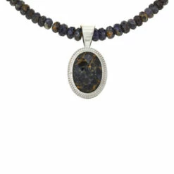 Cheapest 🧨 Mine Finds By Jay King Jay King Oval Blue Iolite Pendant With Rondelle Beaded Necklace ⌛ -Deals Mine Store unnamed file 586