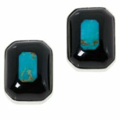 Best Sale 🔥 Mine Finds By Jay King Jay King Sterling Silver Black Nephrite Jade & Turquoise Earrings ✔️